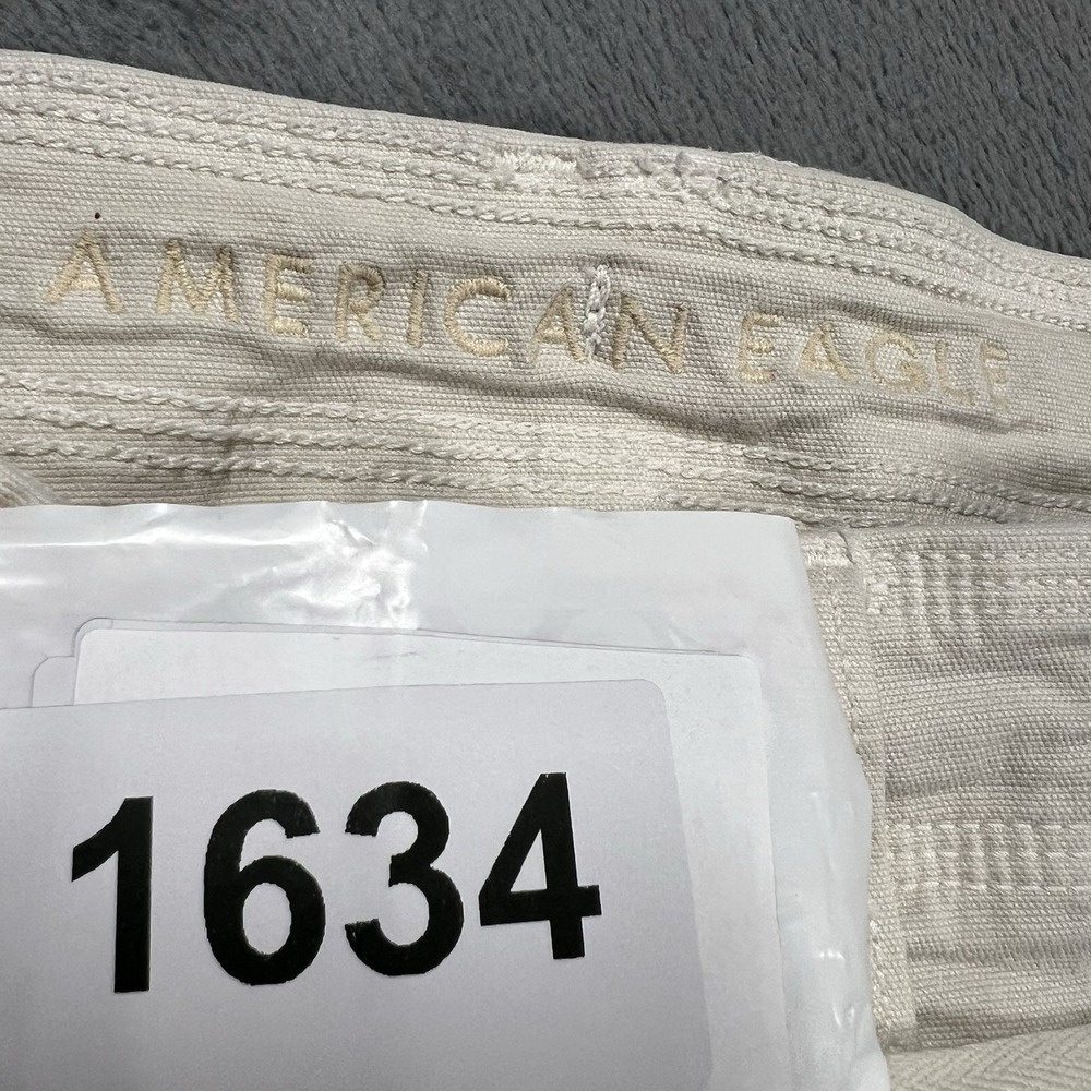 American Eagle Womens 6 L White Cargo Classic Bootcut High Rise Drawstring Y2K - Picture 12 of 12